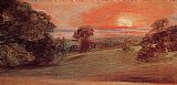 John Constable Evening Landscape at East Bergholt painting